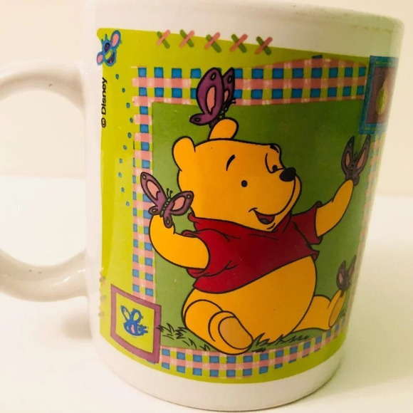 Disney Winnie the Pooh with Flowers Coffee Mug Butterfly  Cup - Picture 12 of 12